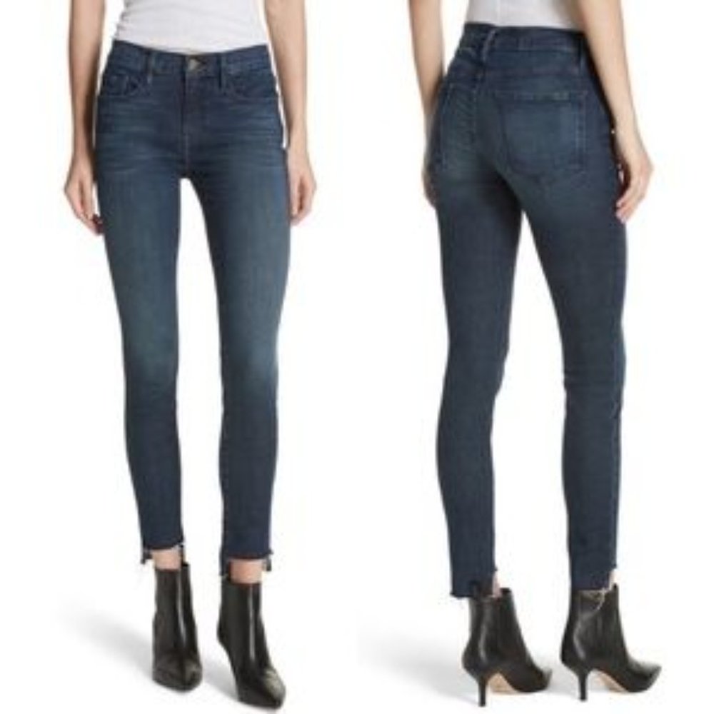 Frame Denim Le Skinny De Jeanne Step Hem Jeans Size 25